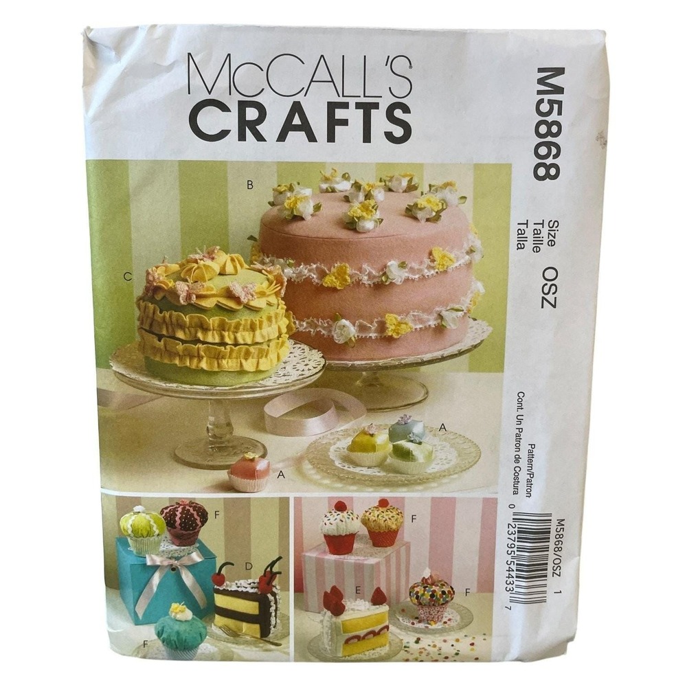 McCALL'S CRAFTS M5868 Sachets Pincushions Magnets OSZ Sewing Pattern UNCUT FF
